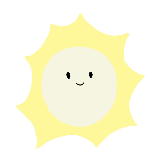 PSD a yellow sun with a smiley face on it