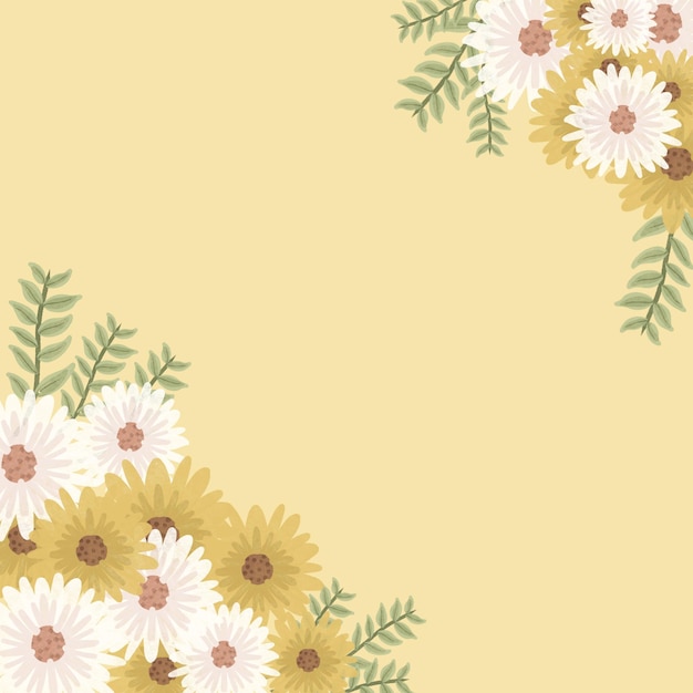 PSD yellow sunflower border