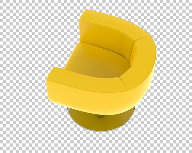 yellow swivel armchair