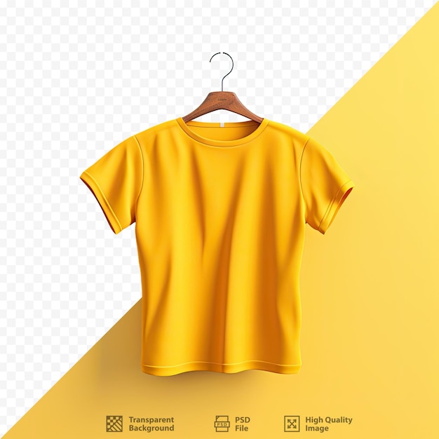 PSD a yellow t - shirt with the word 