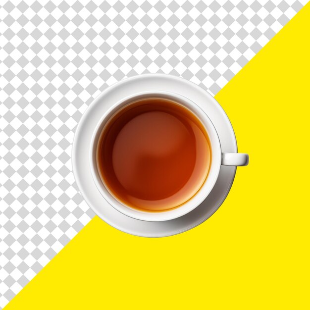 PSD yellow tea cup