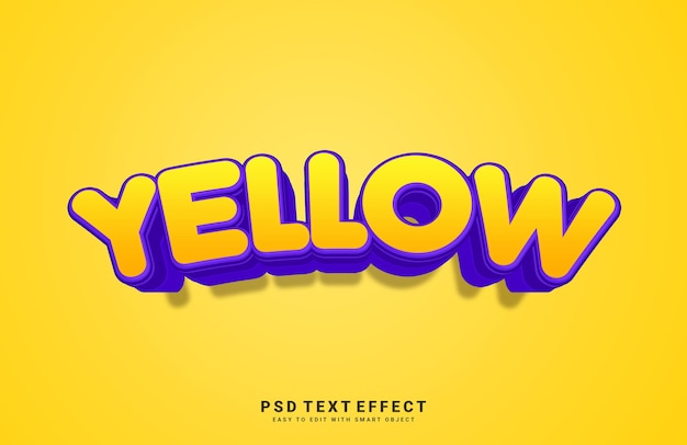 PSD yellow text effect