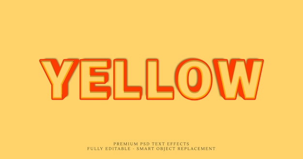 Yellow text effects