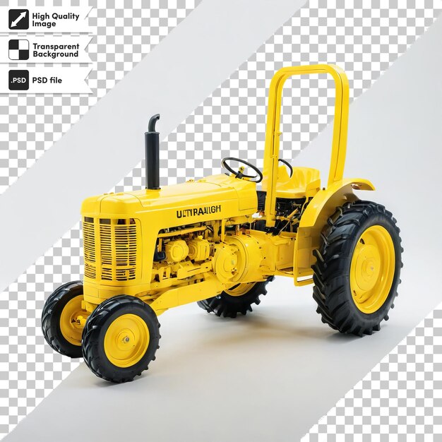 PSD a yellow tractor with the word  hobo  on it