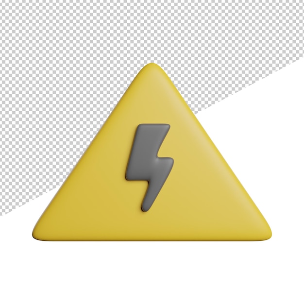 PSD a yellow triangle high voltage sign with a lightning bolt on it