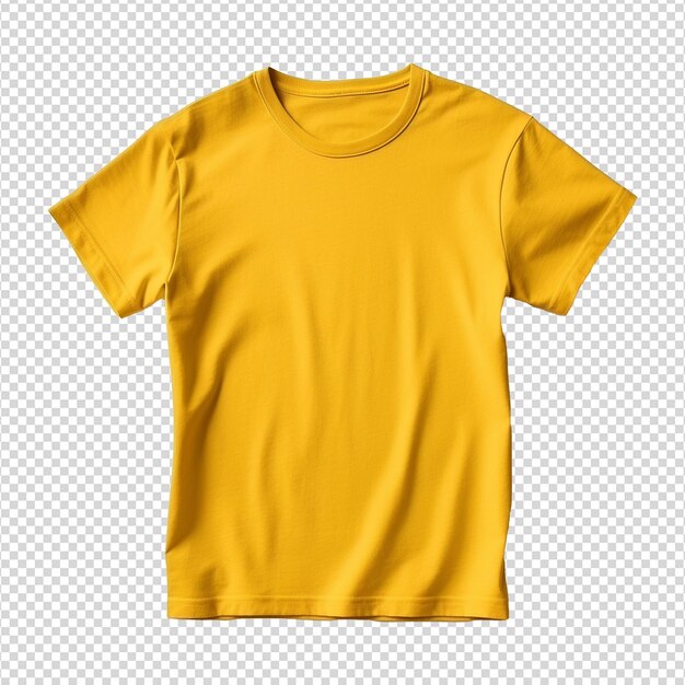 Premium PSD | Yellow tshirt isolated on transparent background