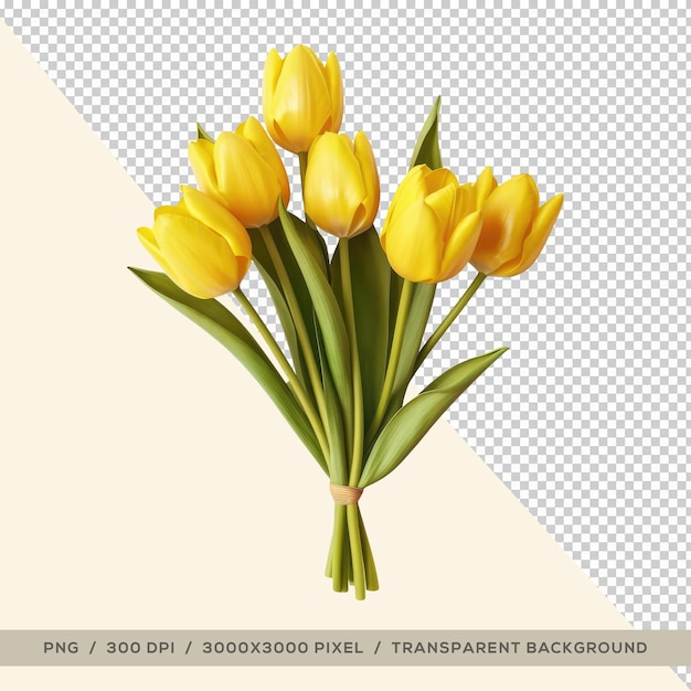 Mazzo di tulipani gialli