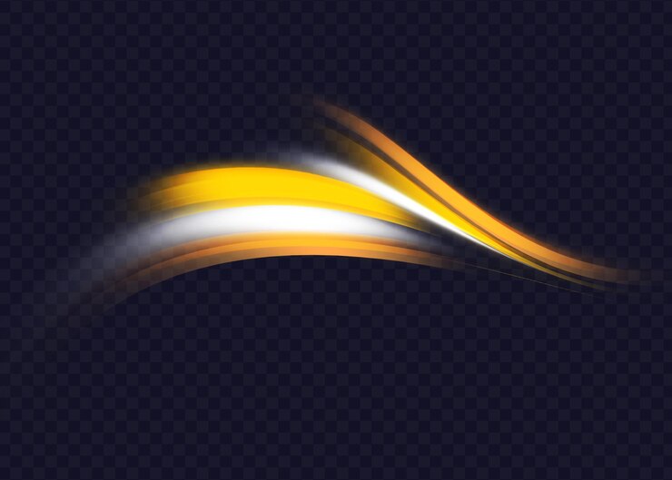 PSD yellow wave light effect