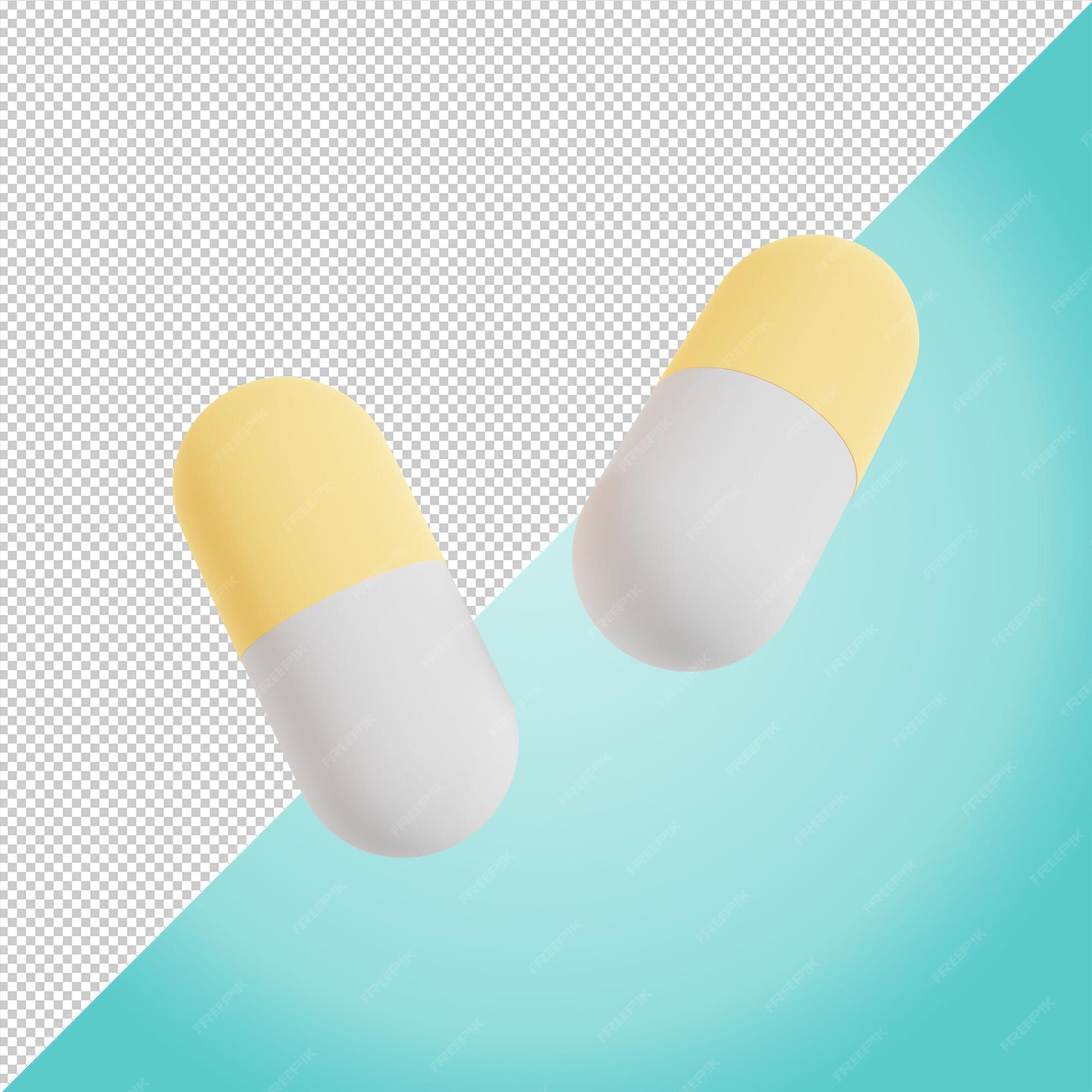 Premium PSD A Yellow And White Pill 3d Chemical Render Illustration premium-psd-a-yellow-and-white-pill-3d-chemical-render-illustration