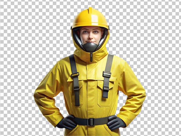 PSD a yellow worker overall