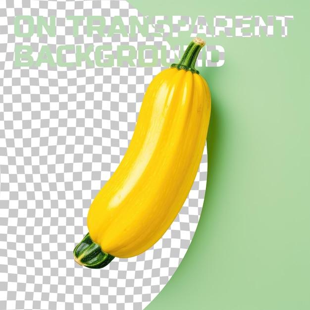 Zucchini gialle un frutto della famiglia delle banane su un trasparente