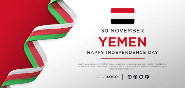 Yemen National Independence Day Celebration Banner, National Anniversary