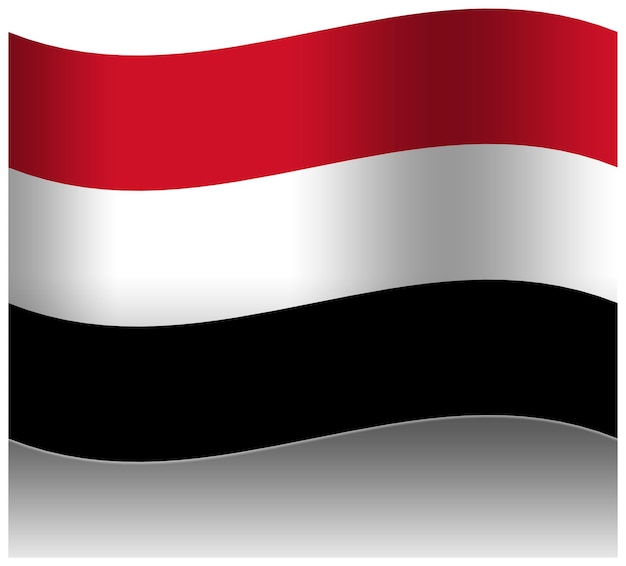 PSD yemen national wave flag 3d