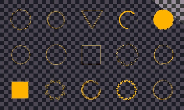 Ylellinen PSD-koristekokoelman design läpinäkyvällä taustalla