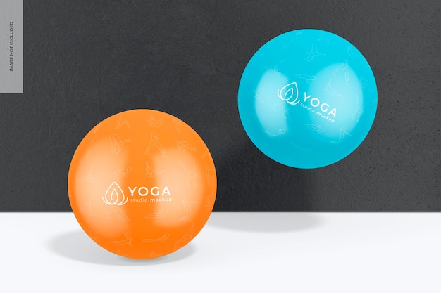 Yoga balls mockup