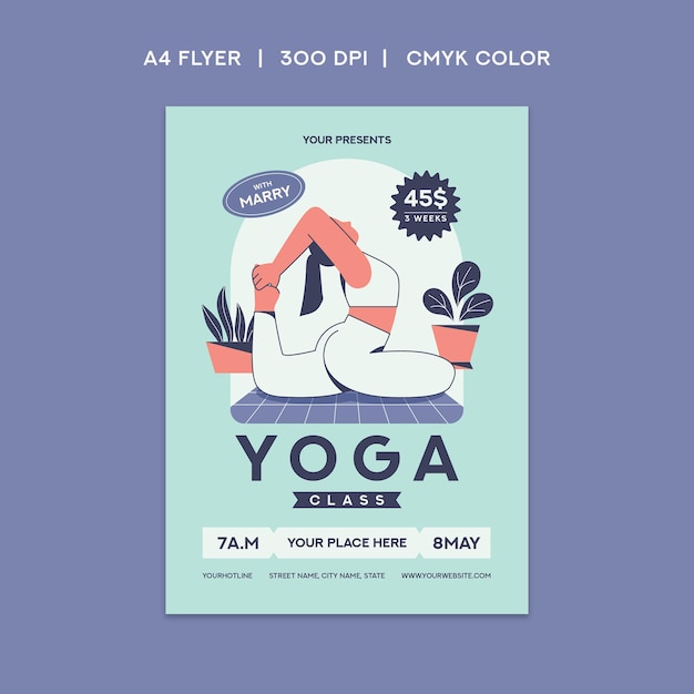 PSD yoga class flyer