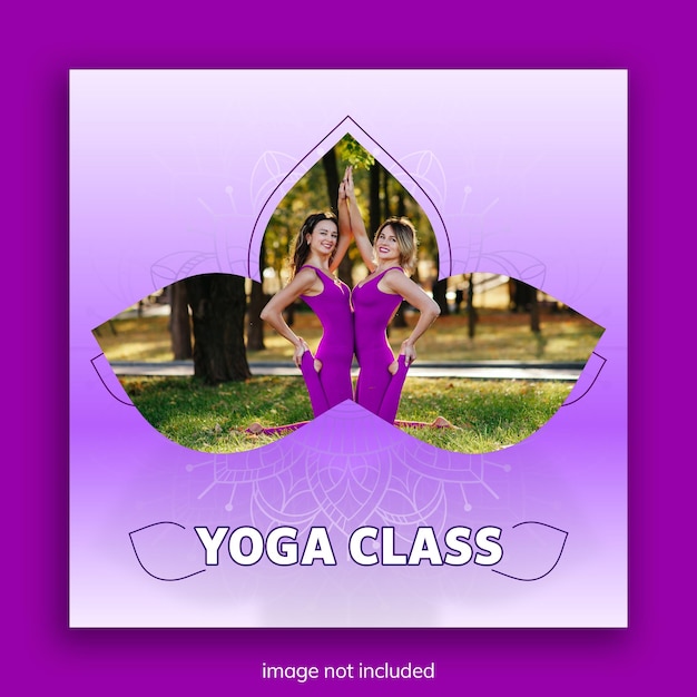 Yoga class psd template