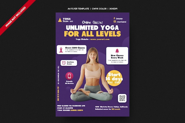 Yoga Fitness Flyer template