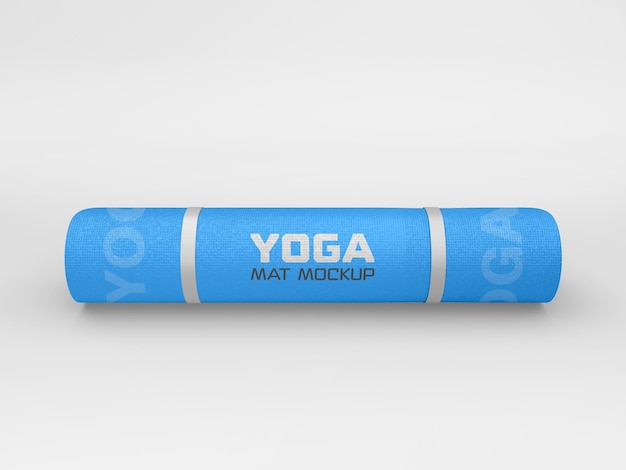 PSD yoga fitnessmat mockup opgerold