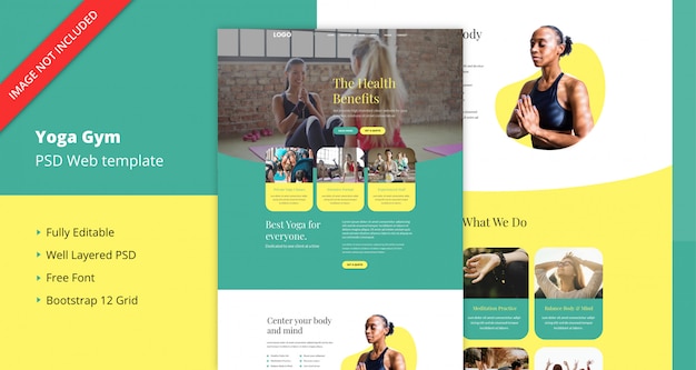 PSD yoga gym website template