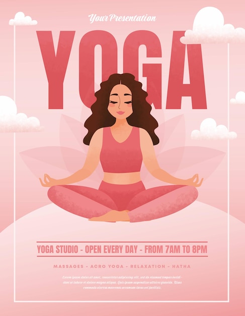 PSD yoga les flyer sjabloon