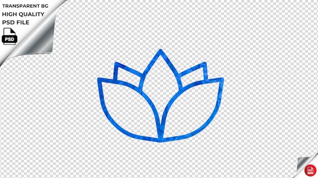 PSD yoga lotus blue paper psd transparent