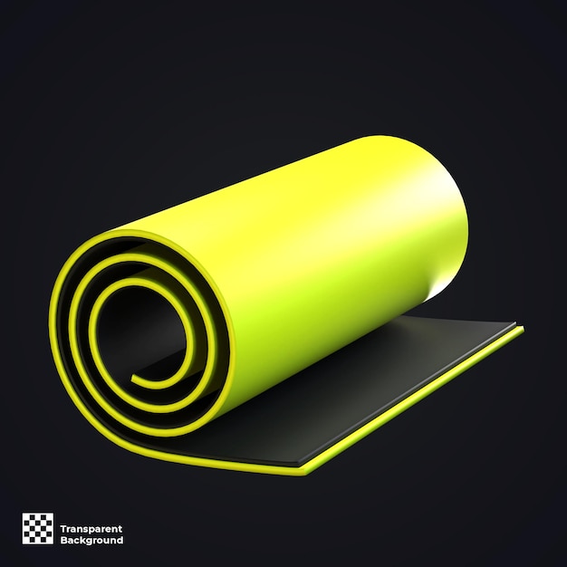 PSD yoga mat 3d icon illustration