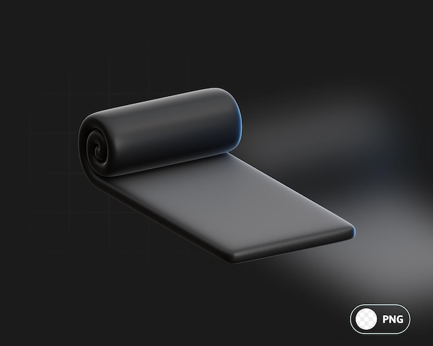 PSD yoga mat 3d illustration