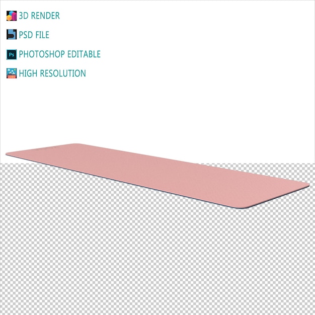 PSD yoga mat 3d modeling psd