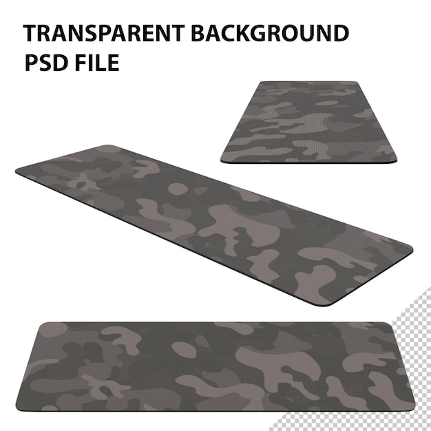 PSD yoga mat unwrap camo png