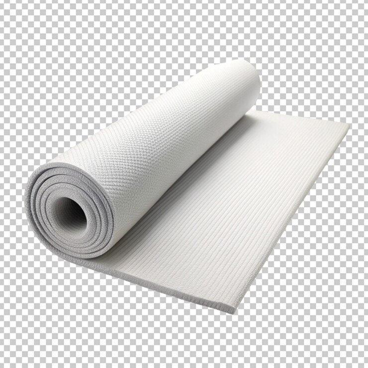 yoga mat white background