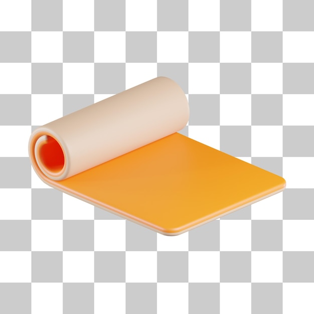 PSD yoga mattress 3d icon