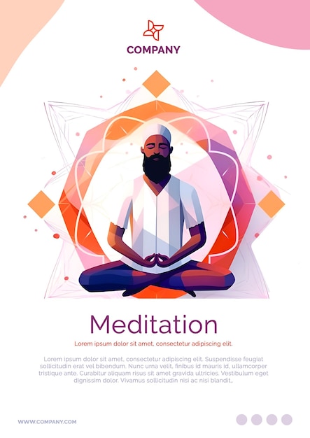 PSD poster su tela per meditazione yoga della pace