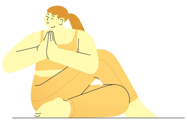 Yoga pose tekening
