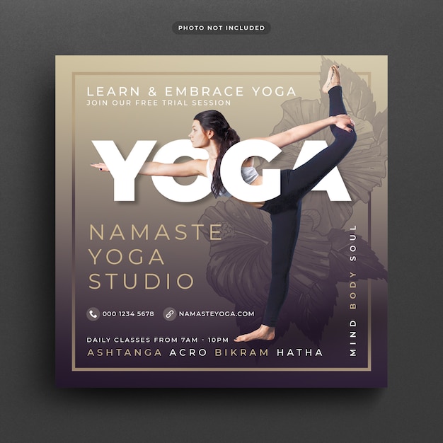 Yoga post banner or template