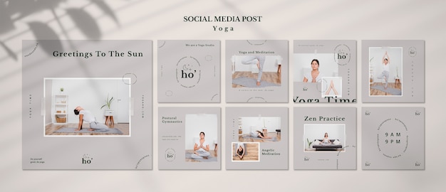 Yoga social media post template