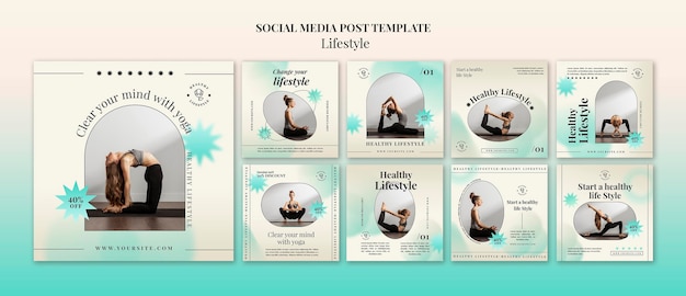 yoga social media posts