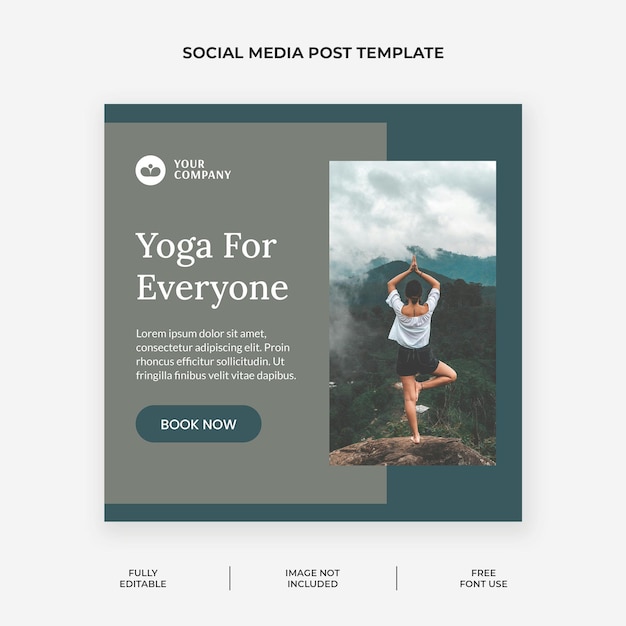 PSD yoga time instagram post template