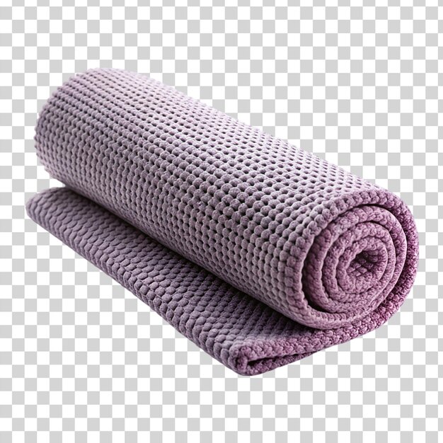 PSD yoga towel isolated on transparent background