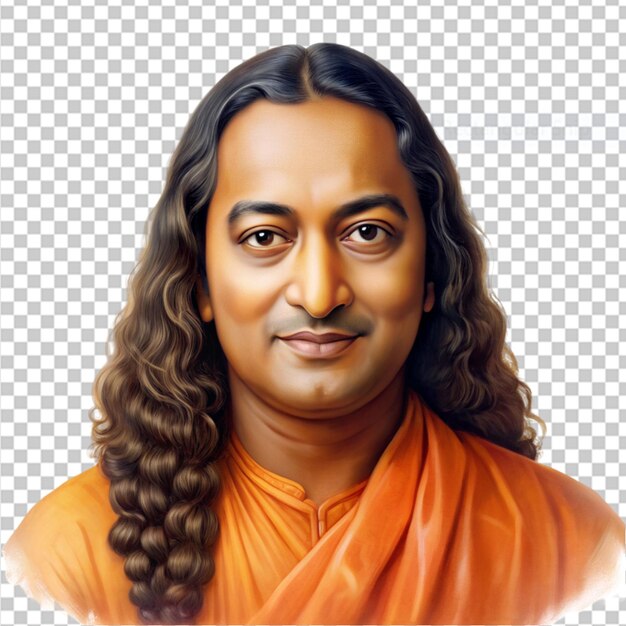 PSD yogananda on transparent background