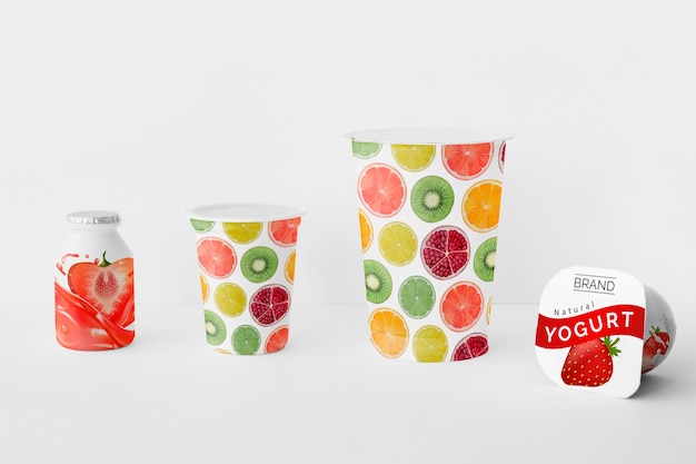 PSD yoghurt cup mockup