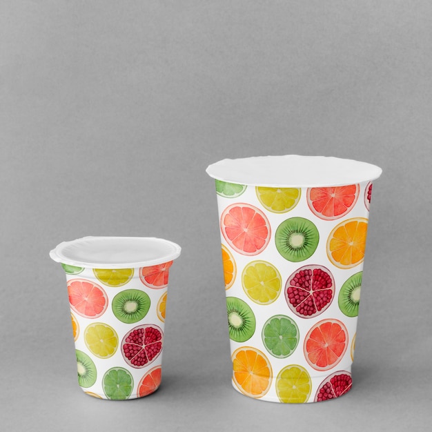 Yoghurt cup mockup