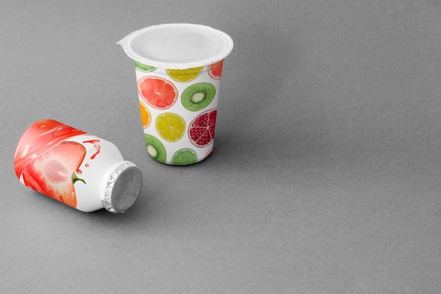 PSD yoghurt cup mockup