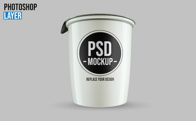 Mockup tazza di yogurt