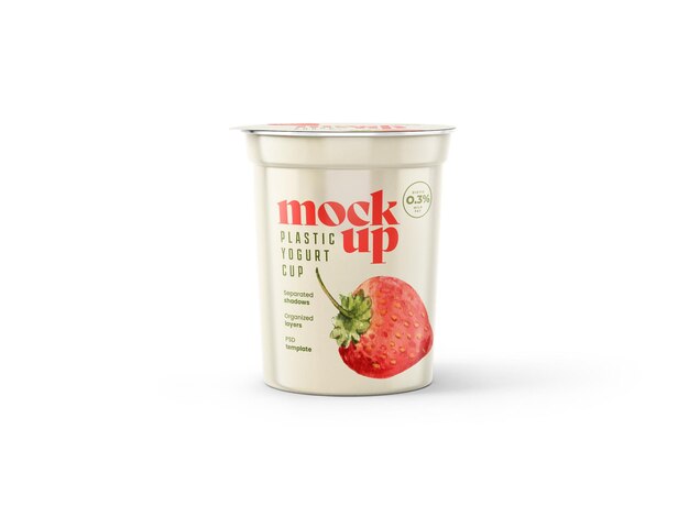 PSD mockup di tazza di yogurt