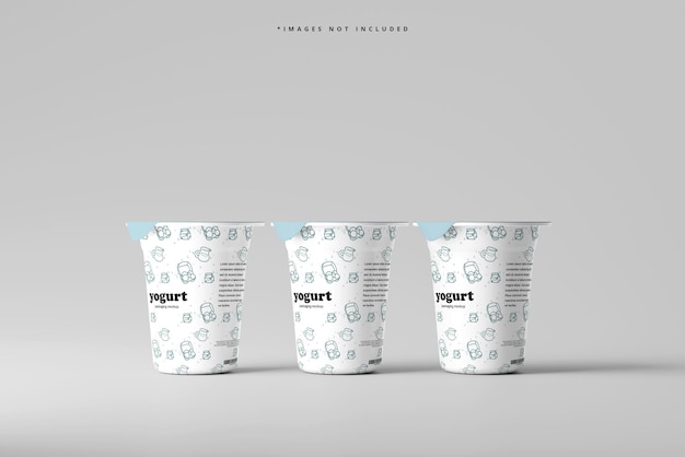 PSD yogurt or ice cream cup mockup