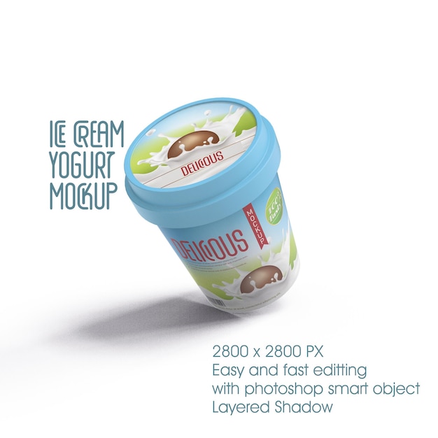 yogurt ice cream mockup