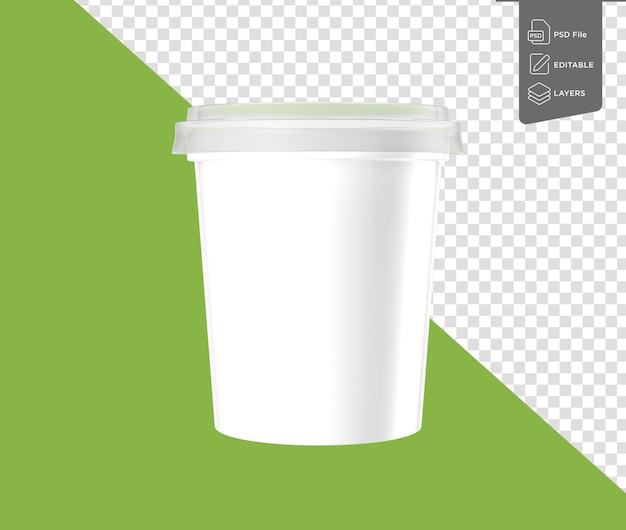 ヨーグルトの瓶は乳製品やデザートを包装するのに最適です 3Dイラスト