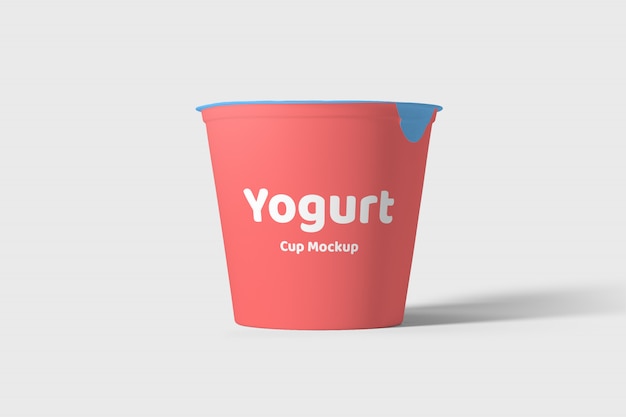 Mockup di confezionamento di yogurt