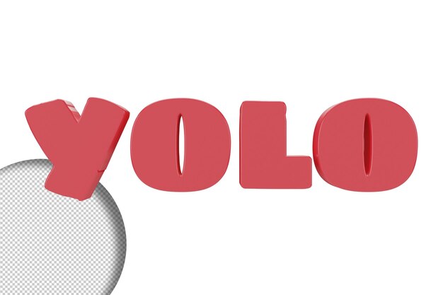 PSD yolo 3d lettering